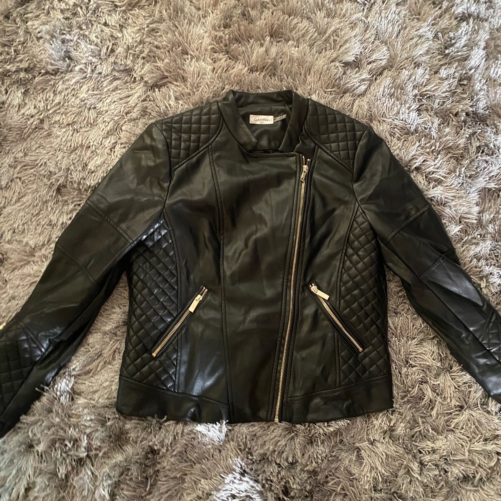 Black Calvin leather jacket